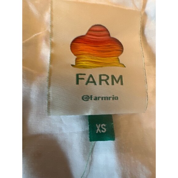 Farm Rio XS Floral Puff Sleeve Smocked Mini Dress Tie Ruffle Details Multicolor - Picture 3 of 7